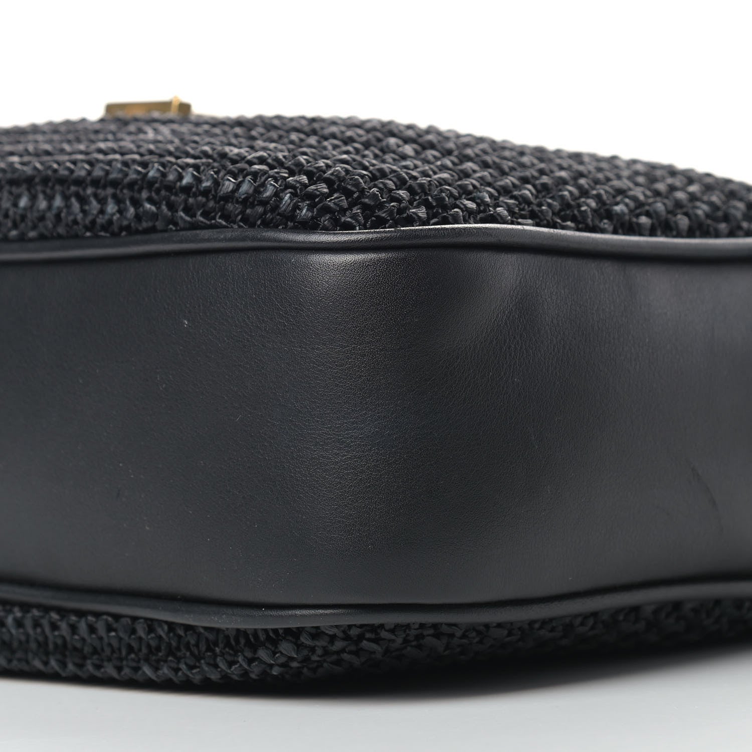 Saint Laurent Raffia Canvas Monogram Lou Camera Bag Black 9 of 11