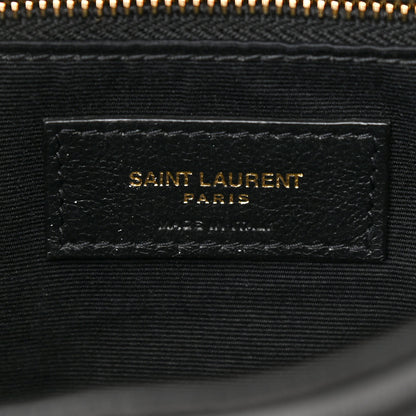 Saint Laurent Lambskin Quilted Toy Loulou Puffer Monogram Chain Satchel Black 5 of 10