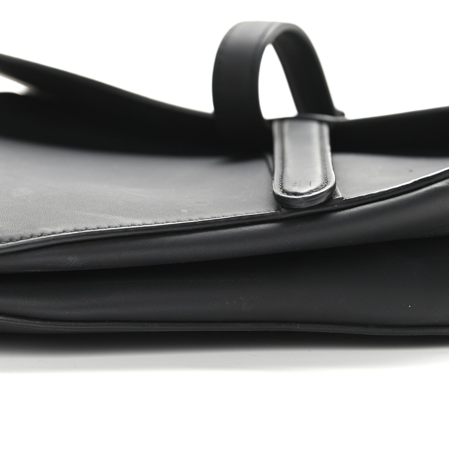 Ultra Matte Calfskin Saddle Bag Black