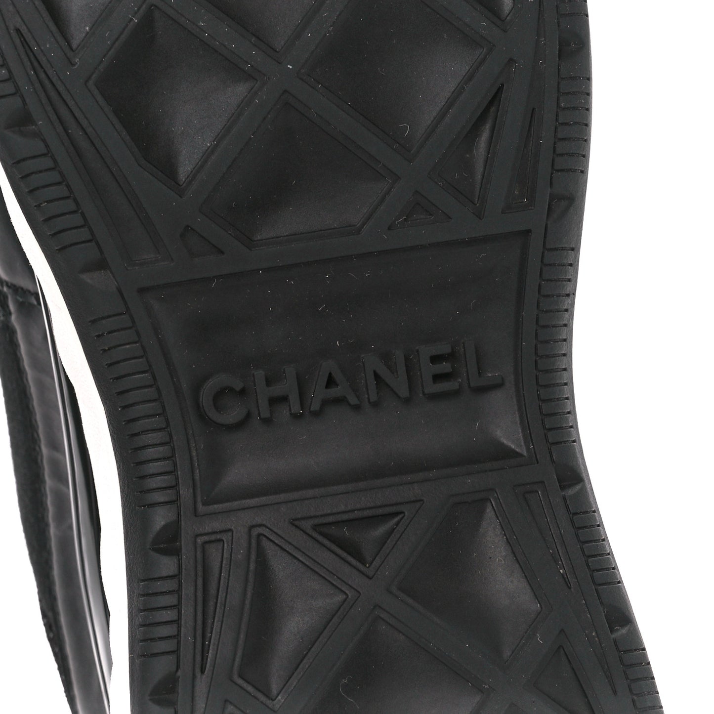 Velvet Calfskin Mixed Fibers CC Sneakers 38.5 Black