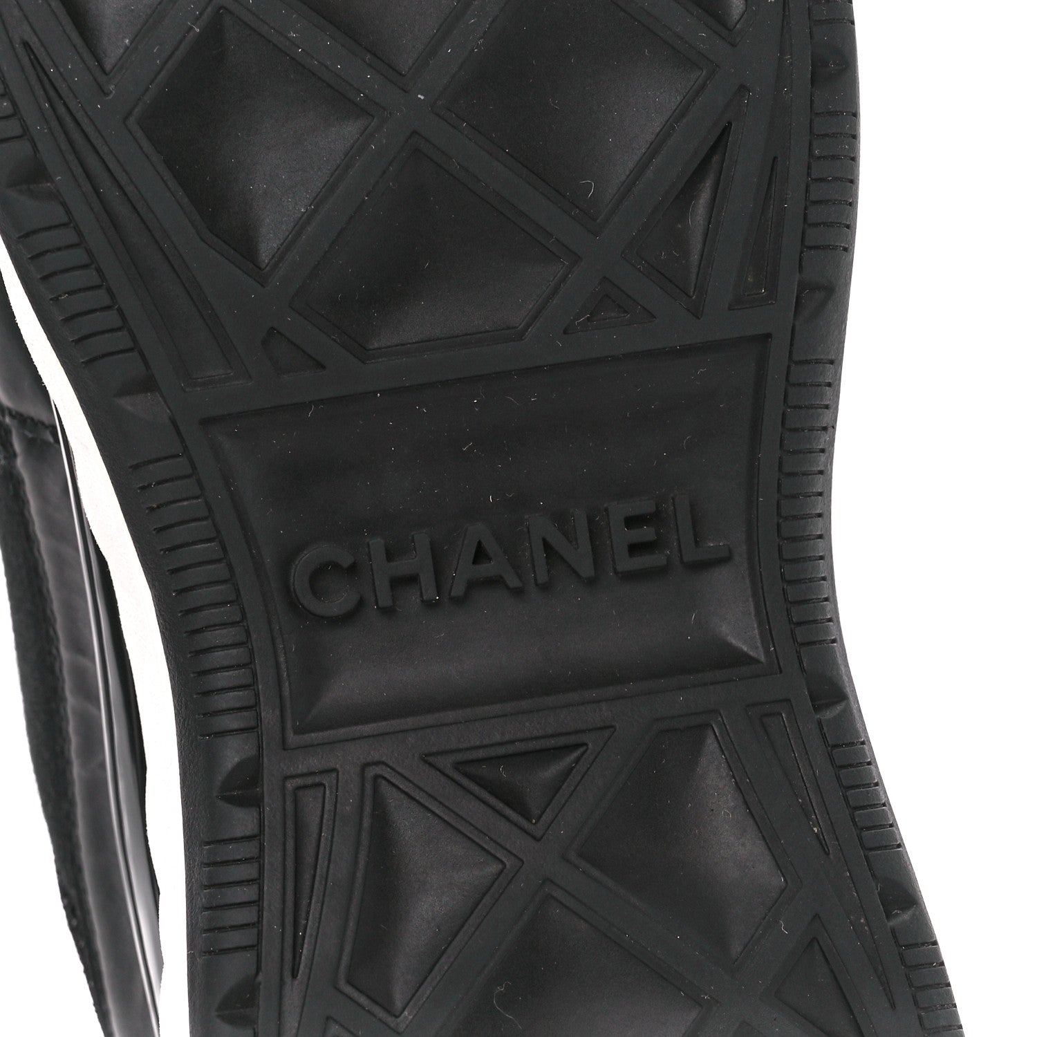 Chanel Velvet Calfskin Mixed Fibers CC Sneakers 38.5 Black 6 of 8