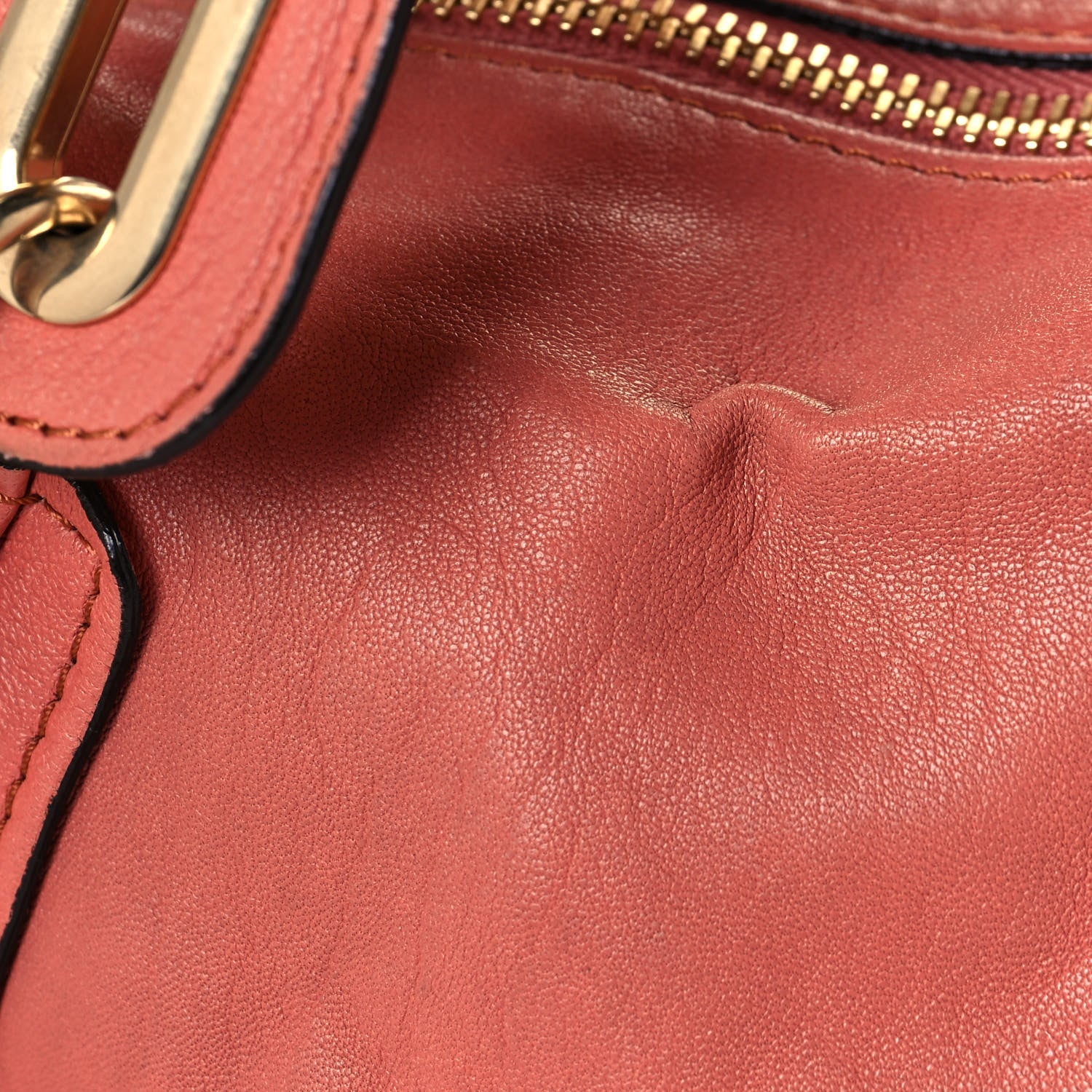 Chloe Calfskin Medium Military Paraty Peach Pink 14 of 17