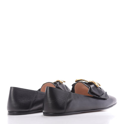 Gucci Calfskin Bow Ballet Flats 36 Black 4 of 11