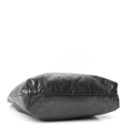 Chanel Metallic Calfskin Quilted Small Chanel 22 Ruthenium 5 of 11