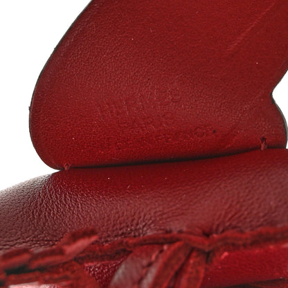Hermes Milo Lambskin Grigri Rodeo Pegase Horse Bag Charm PM Rouge Grenat 3 of 5