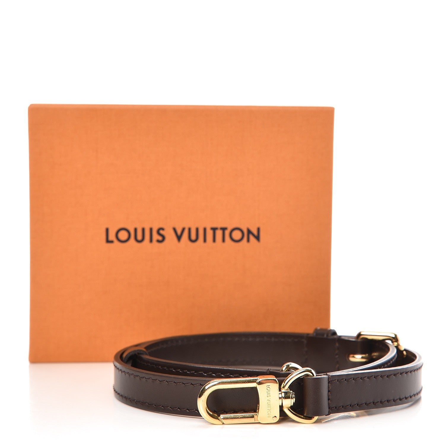 Louis Vuitton Calfskin 12mm Adjustable Shoulder Strap Brown 3 of 3