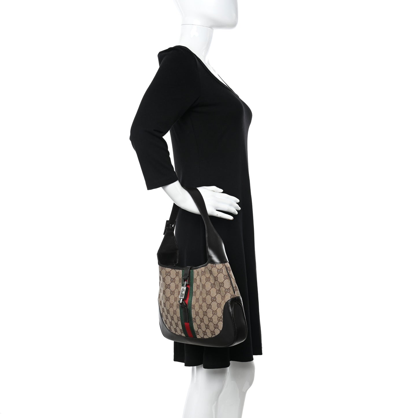 Monogram Web Jackie O Hobo Dark Brown