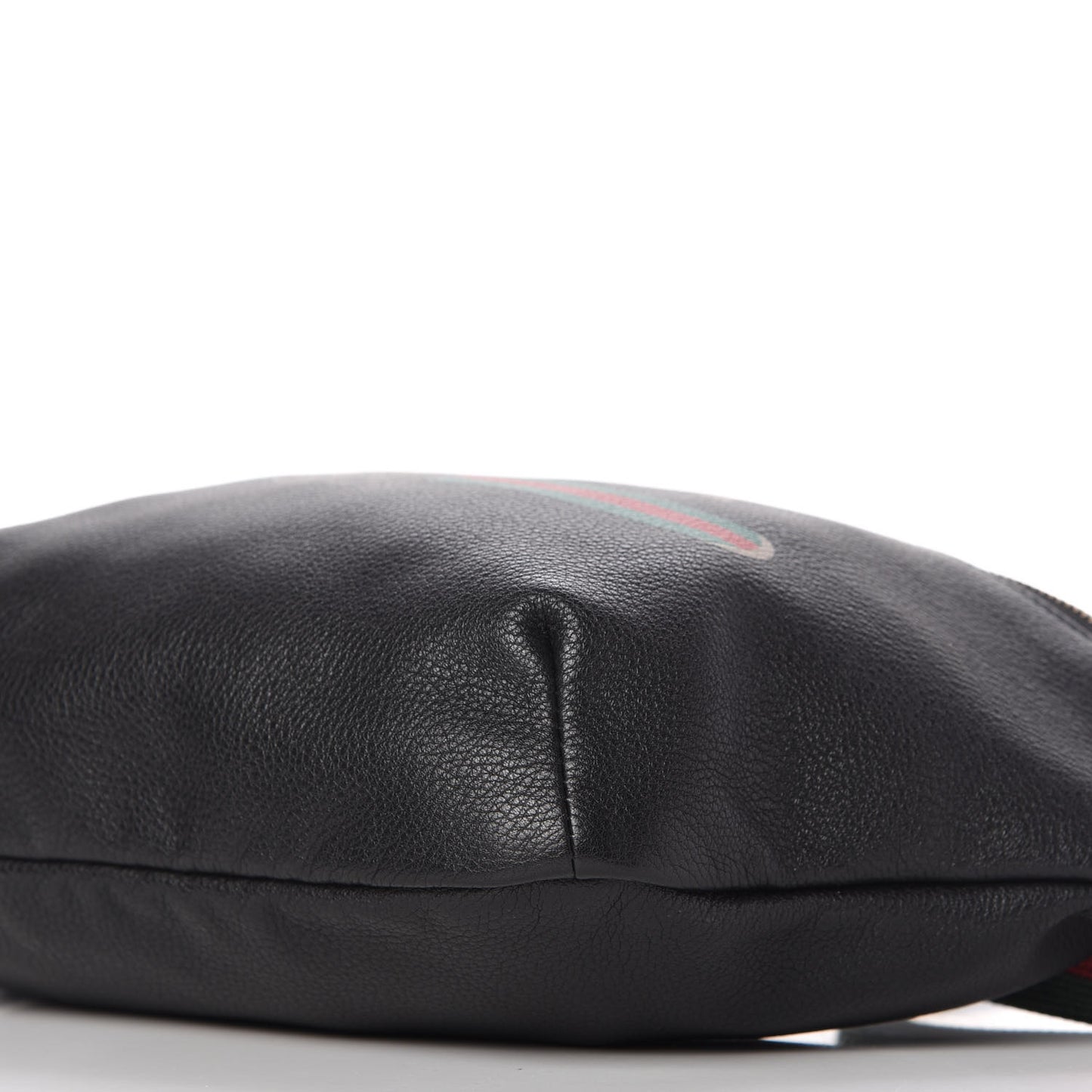 Grained Calfskin Logo Belt Bag Black
