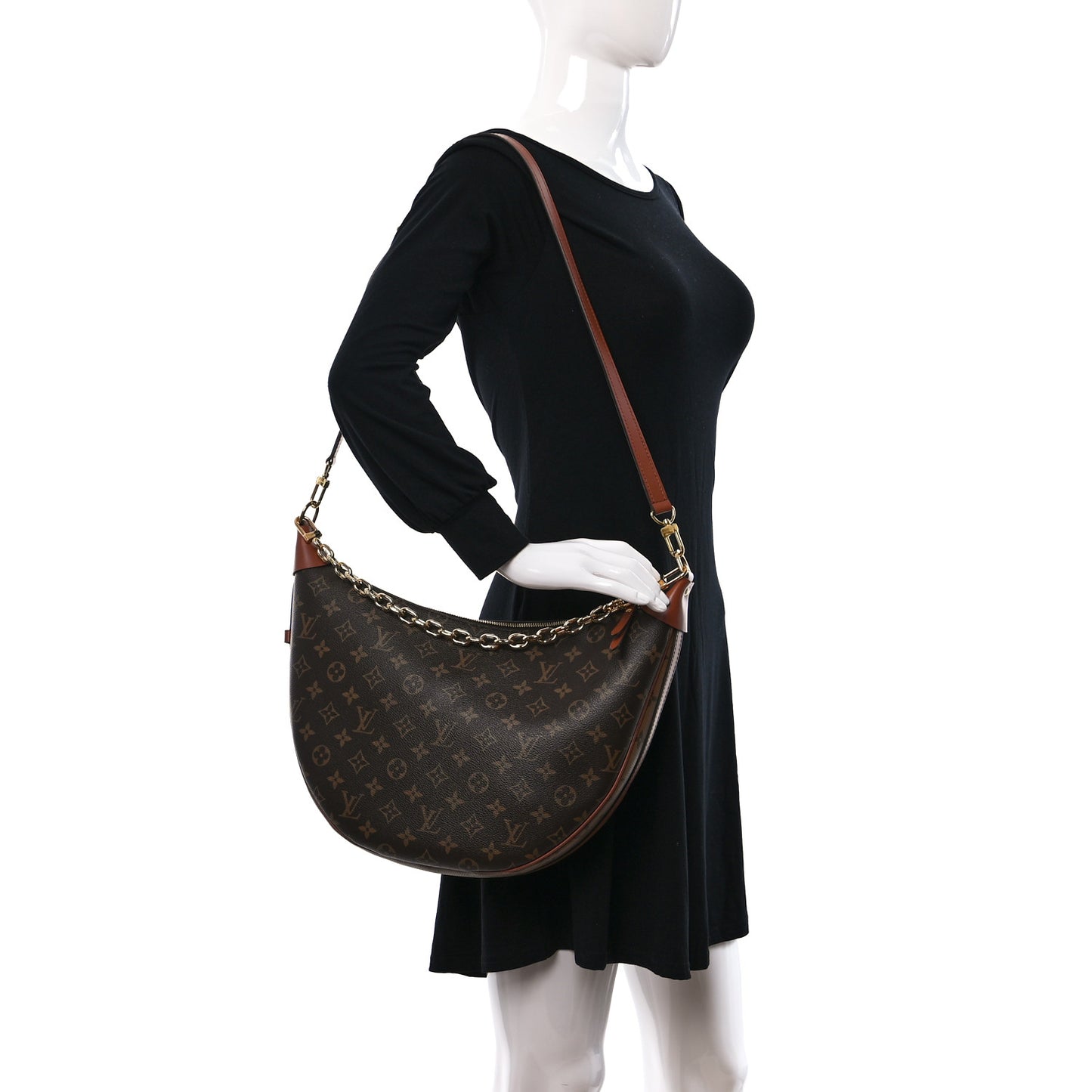 Reverse Monogram Loop Hobo
