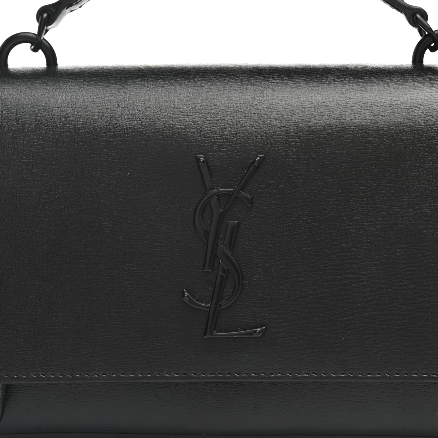 Calfskin Monogram Sunset Chain Wallet Black