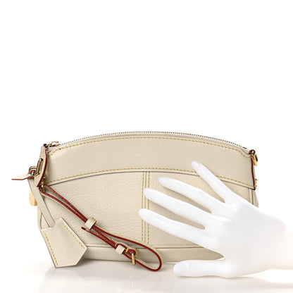 Louis Vuitton Suhali Lockit Clutch White 2 of 8