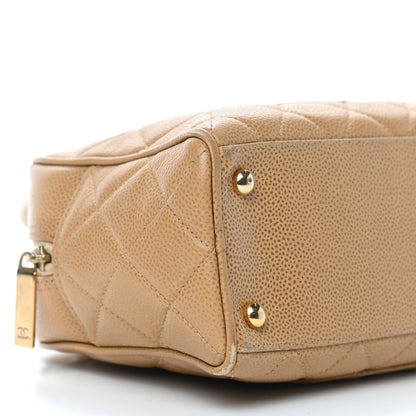 Chanel Caviar Quilted Small Bowler Beige 8 of 14