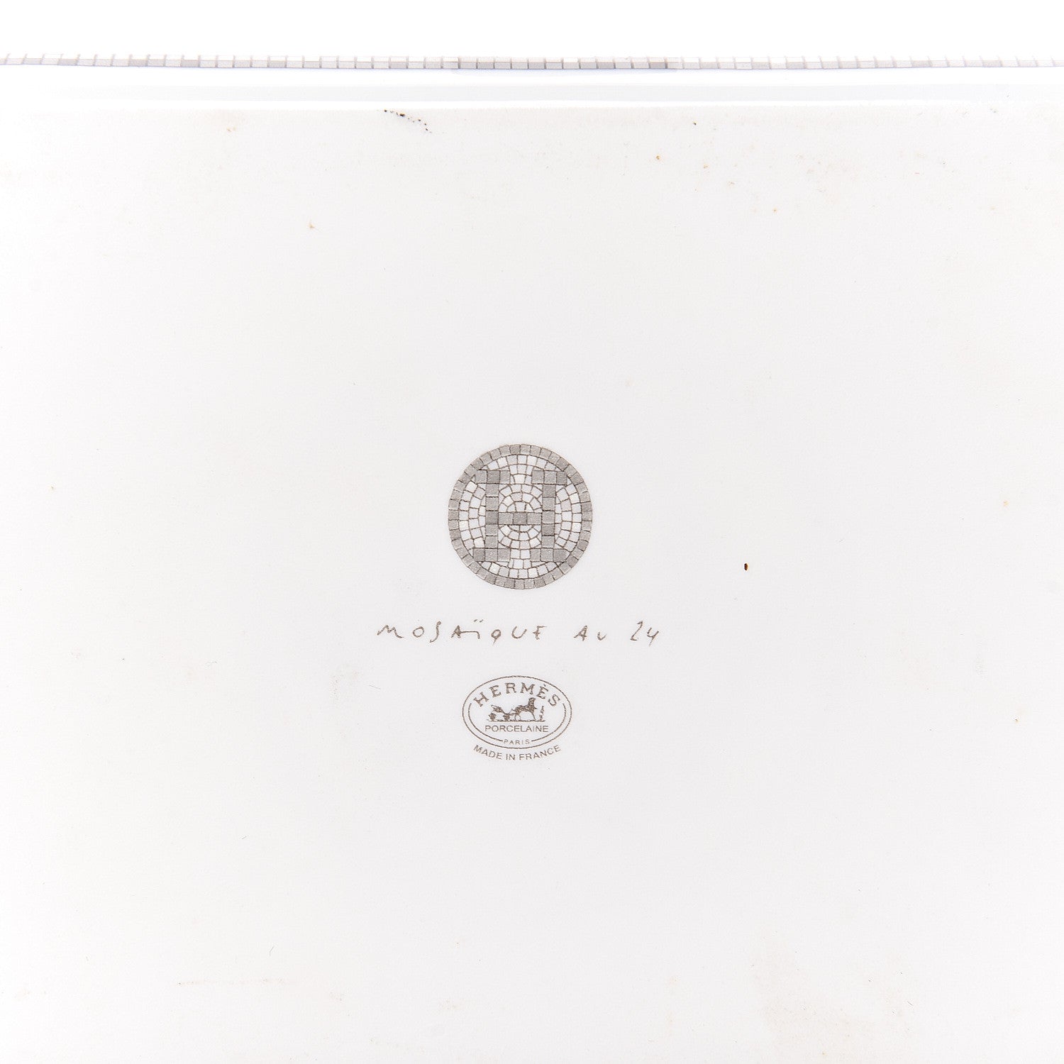 Hermes Porcelain Mosaique Au 24 Sushi Plate Platine 7 of 8