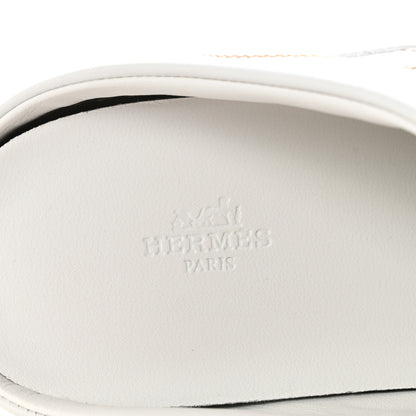 Hermes Calfskin Mens Keep Mule Sneakers 42 White Naturel 8 of 10