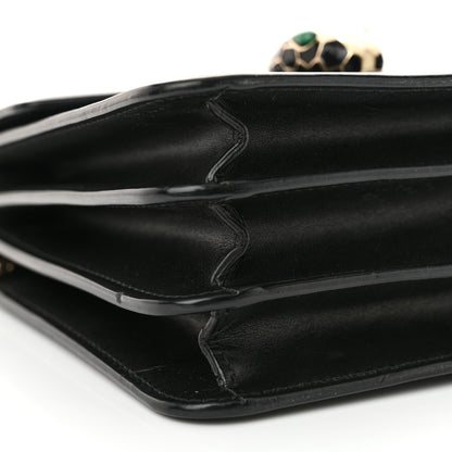 Bulgari Calfskin Serpenti Forever Top Handle Black 9 of 14