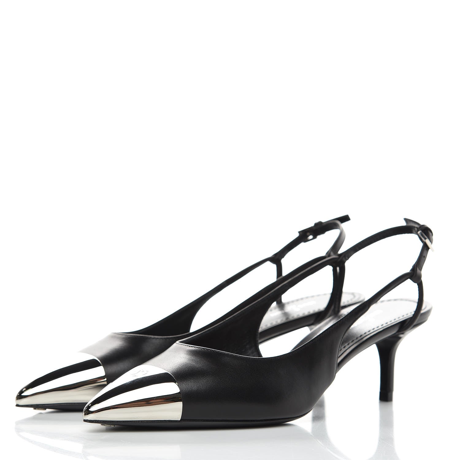 Louis Vuitton Calfskin Urban Twist Slingback Pumps 36 Black 3 of 9