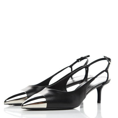 Louis Vuitton Calfskin Urban Twist Slingback Pumps 36 Black 3 of 9