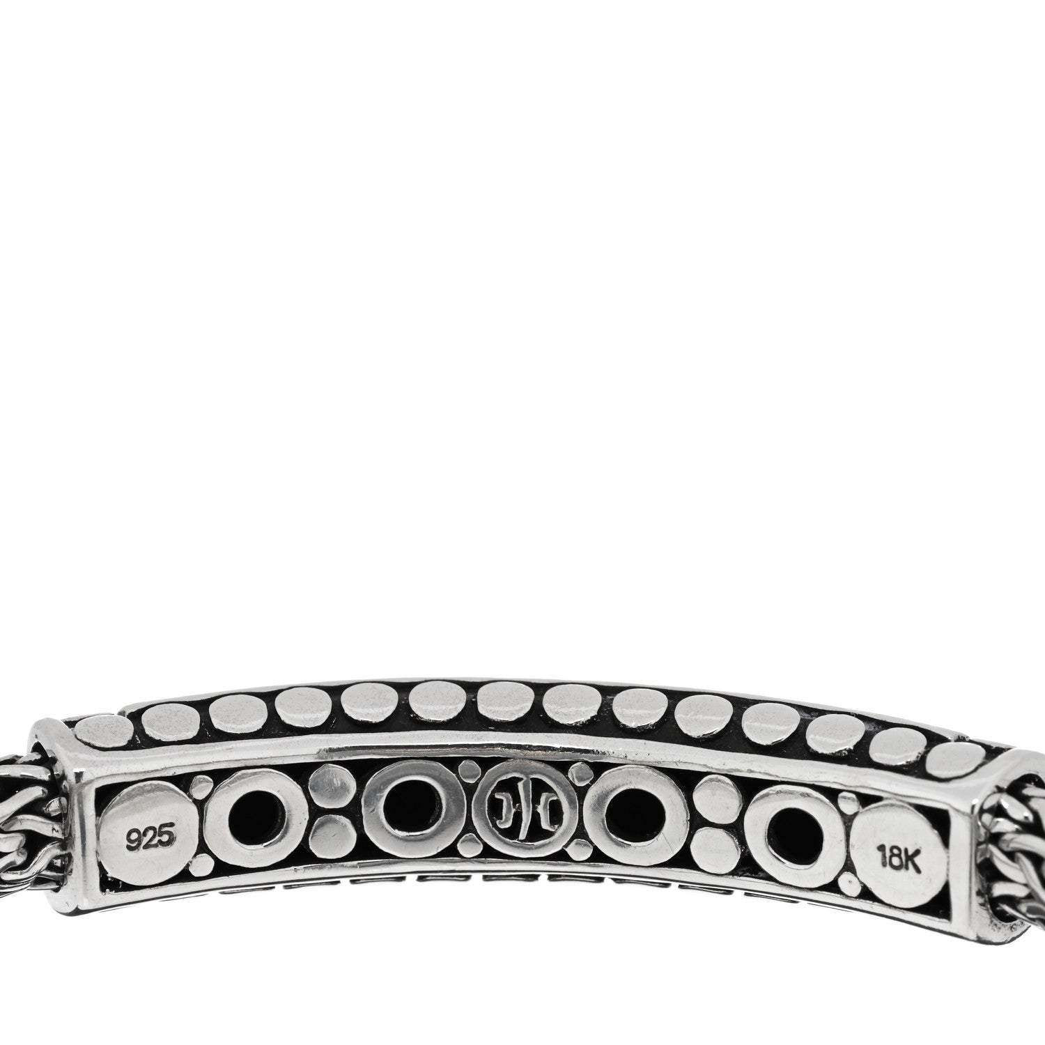 John Hardy Sterling Silver 18K Yellow Gold Dot Station Classic Chain Bracelet 3 of 3