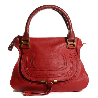 Chloe Calfskin Medium Marcie Satchel Holly Berry 1 of 9