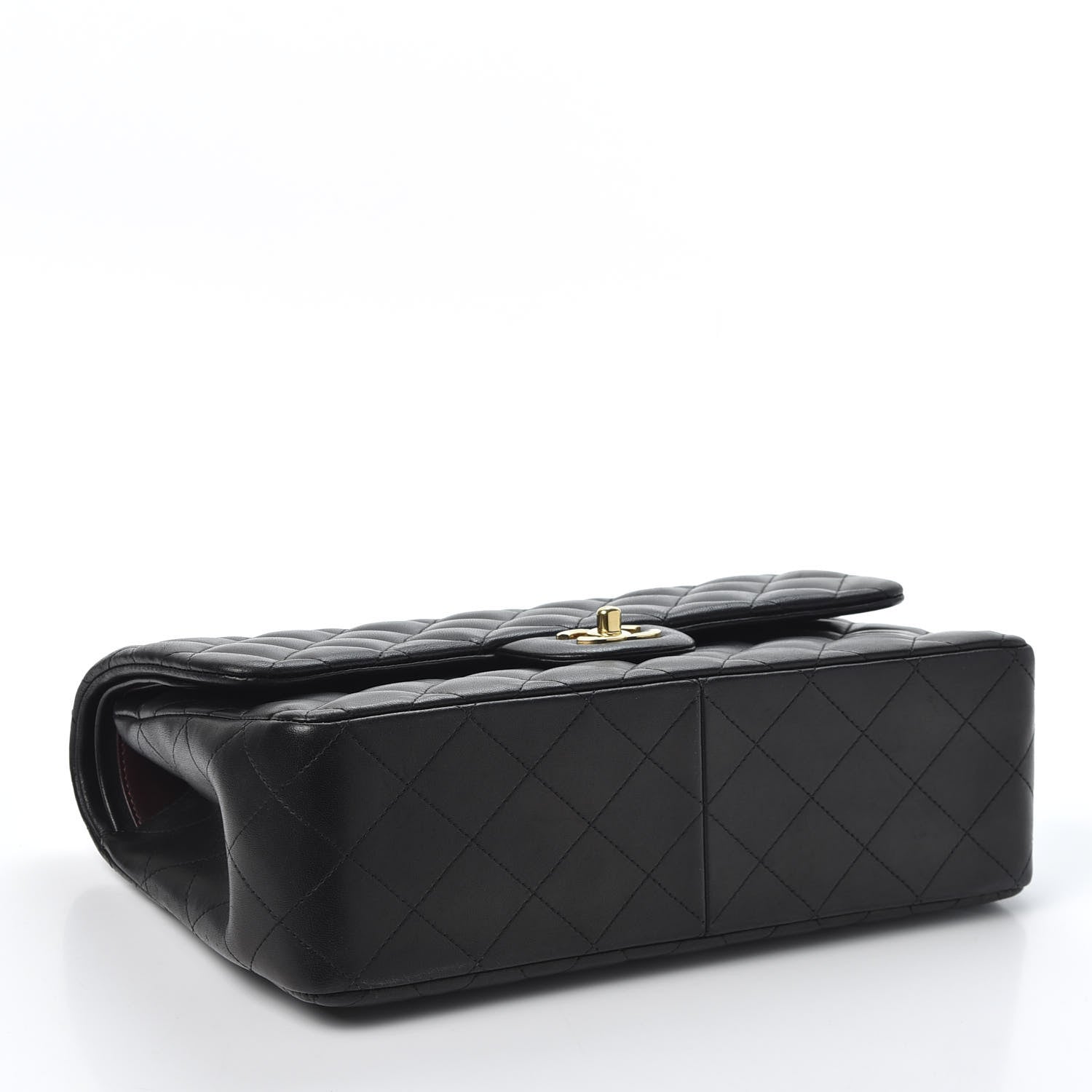 Chanel Lambskin Quilted Jumbo Double Flap Black 3 of 9