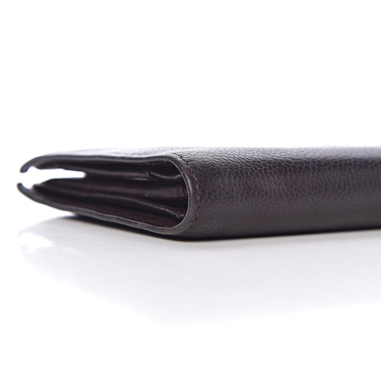 Caviar Timeless CC Yen Wallet Dark Brown