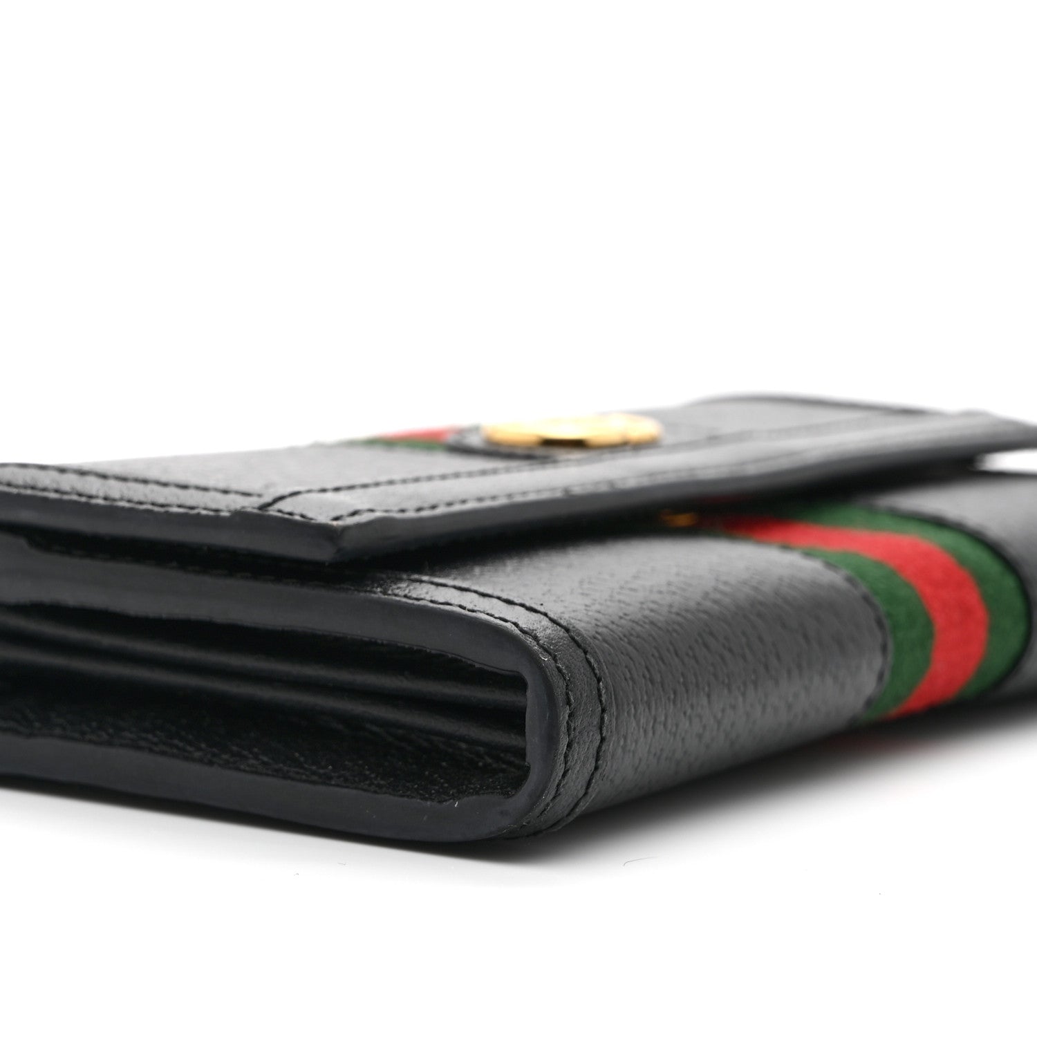 Gucci Calfskin Web Ophidia Continental Wallet Black 8 of 10