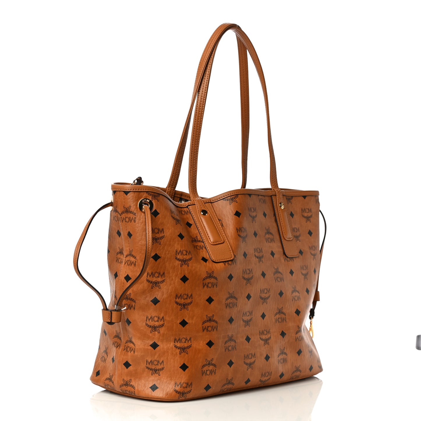 Visetos Medium Liz Reversible Shopper Tote Cognac