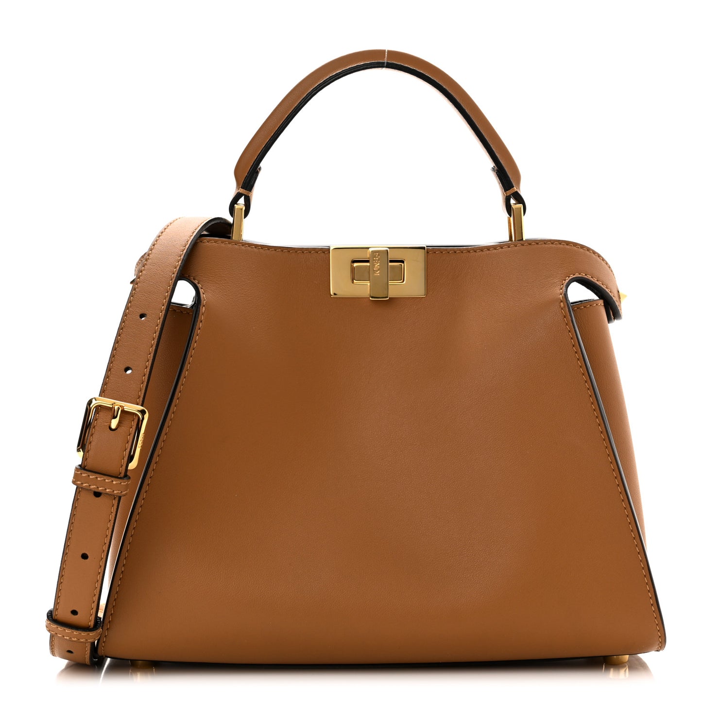 Vitello Tahiti Burro Bi-Color Medium Peekaboo Iconic Essentially Satchel Nocciola Asfalto Cast