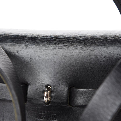 Hermes Toile Vache Calfskin Herbag 30 PM Black 19 of 26