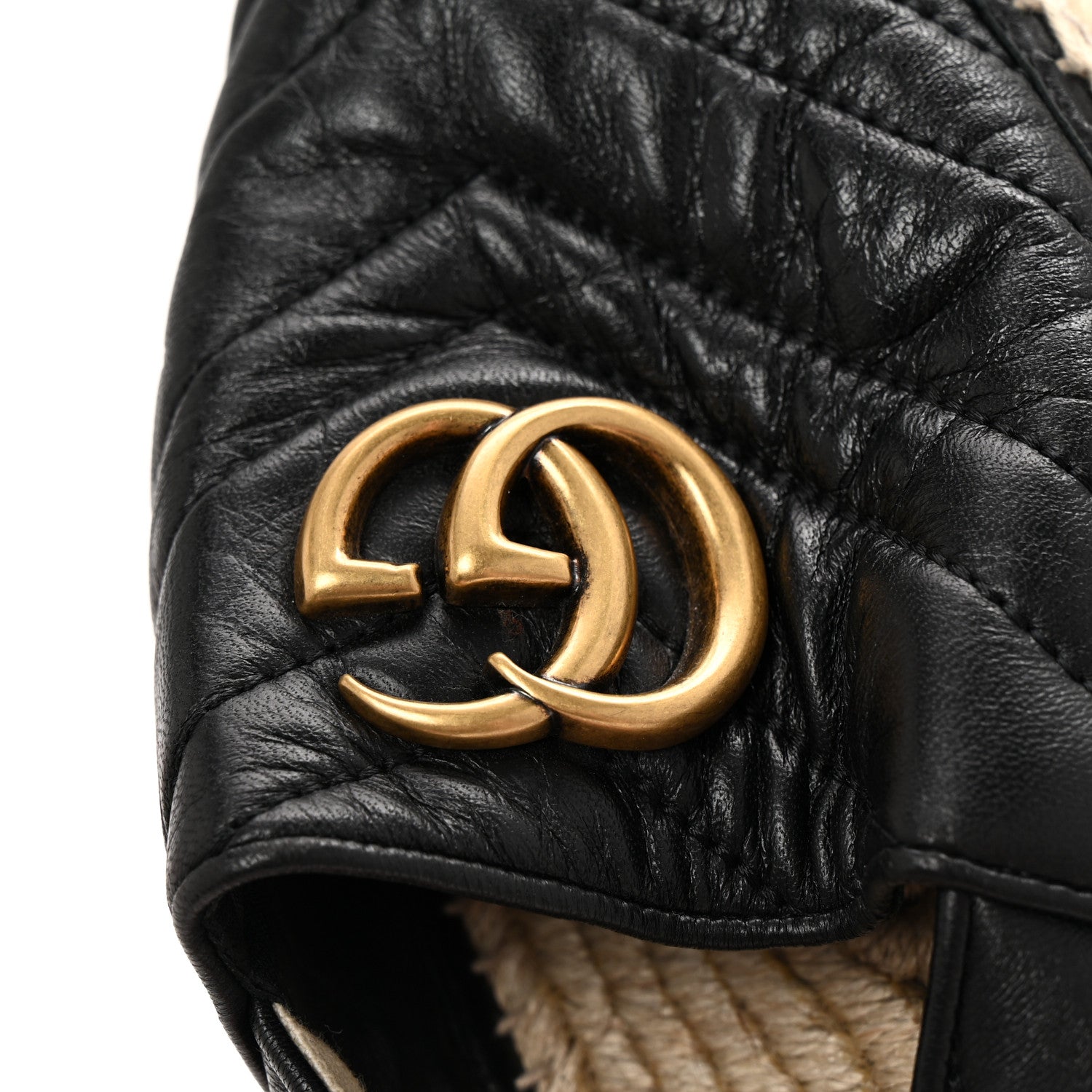 Gucci Nappa Matelasse GG Marmont Platform Espadrilles 39 Black 10 of 11