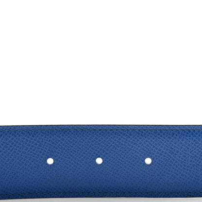 Hermes Epsom 38mm Constance H Belt 95 38 Black Bleu Zellige 3 of 8