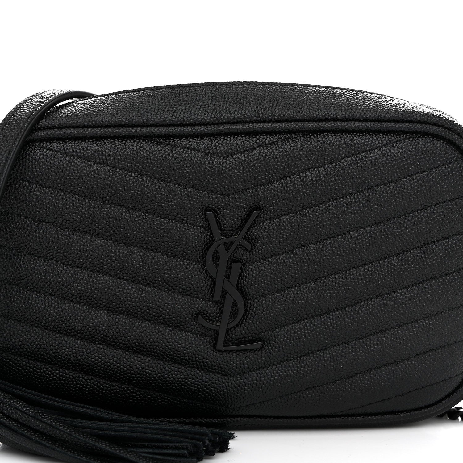 Saint Laurent Grain De Poudre Matelasse Monochrome Monogram Mini Lou Camera Bag Black 8 of 10