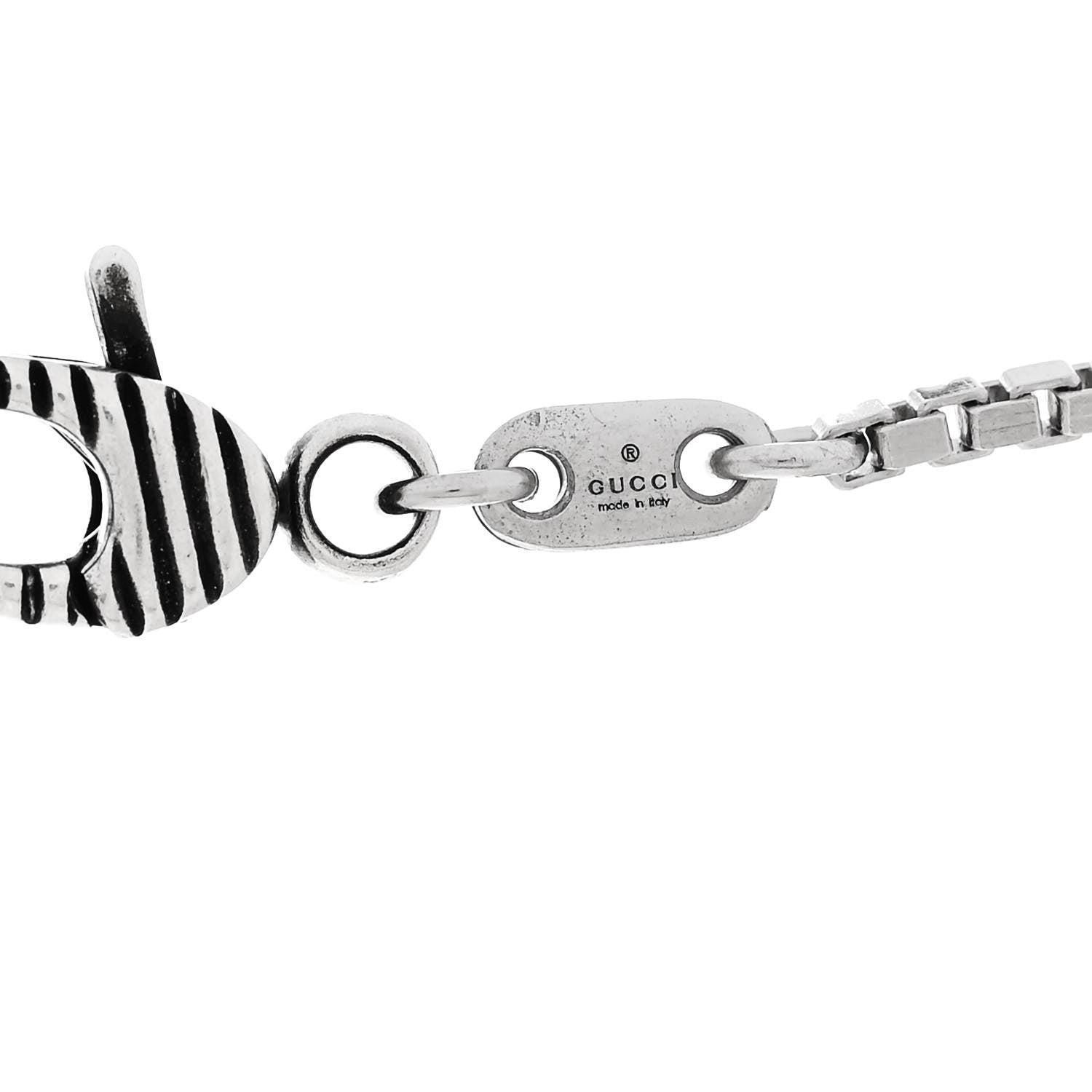 Gucci Sterling Silver Letter N Pendant Necklace 7 of 7