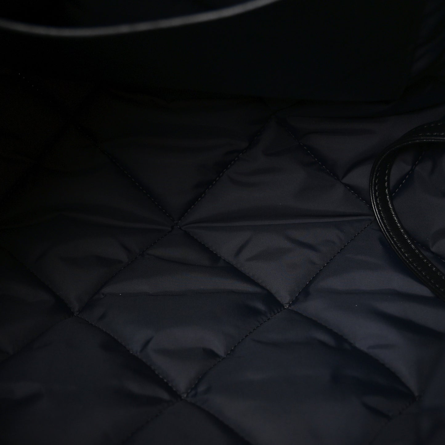 Nylon Striped Quilted Coco Beach Large Bowling Bag Black Coral