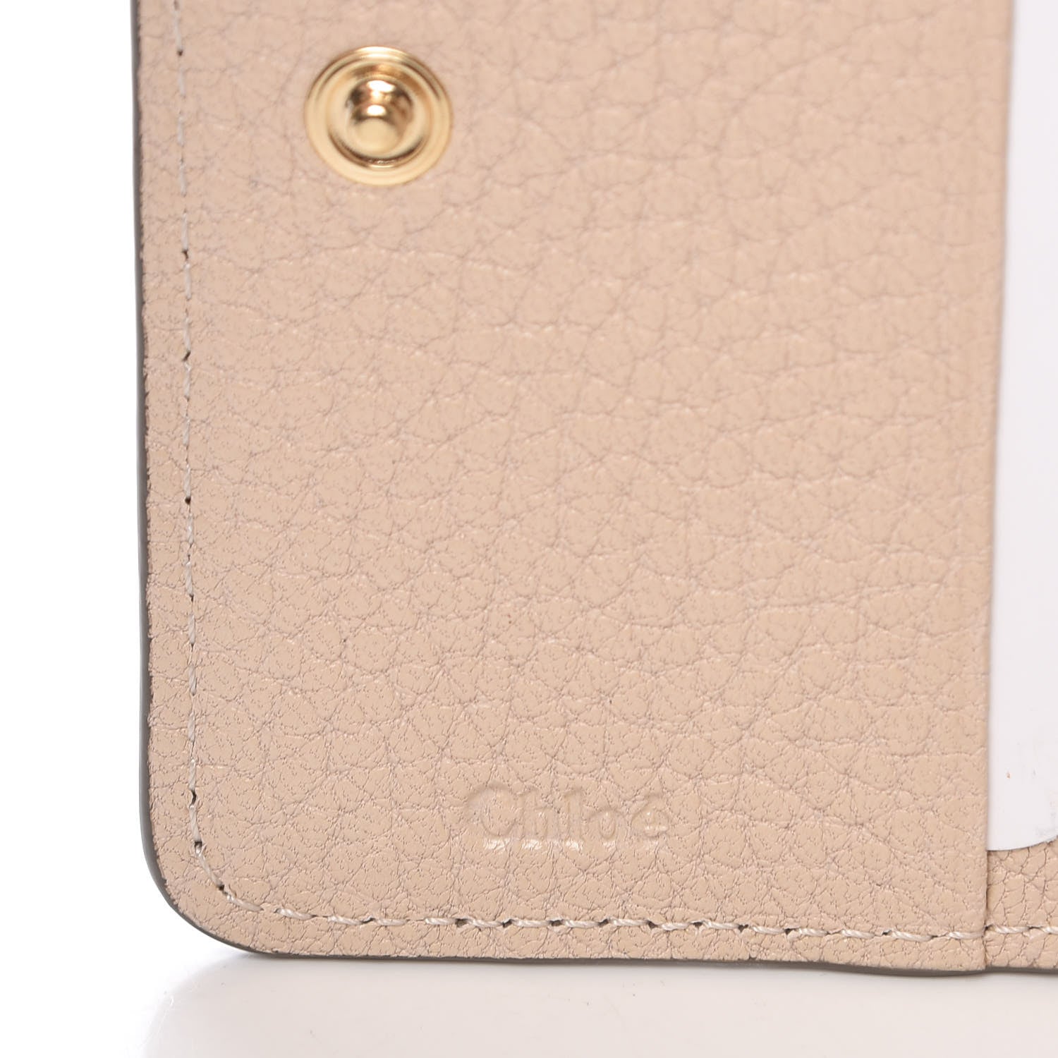 Chloe Grained Lambskin Drew Square Wallet Abstract White 6 of 9