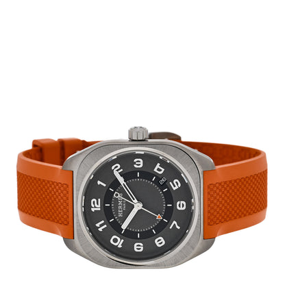 Hermes Titanium Rubber 39mm H08 Automatic Watch Orange 2 of 5