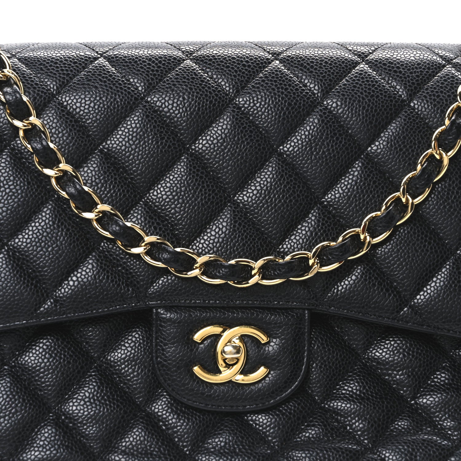Chanel Caviar Quilted Jumbo Double Flap Black 8 of 11