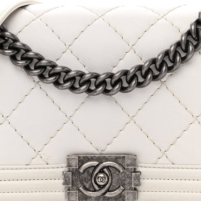 Chanel Calfskin Quilted Small Boy Flap White 8 of 13