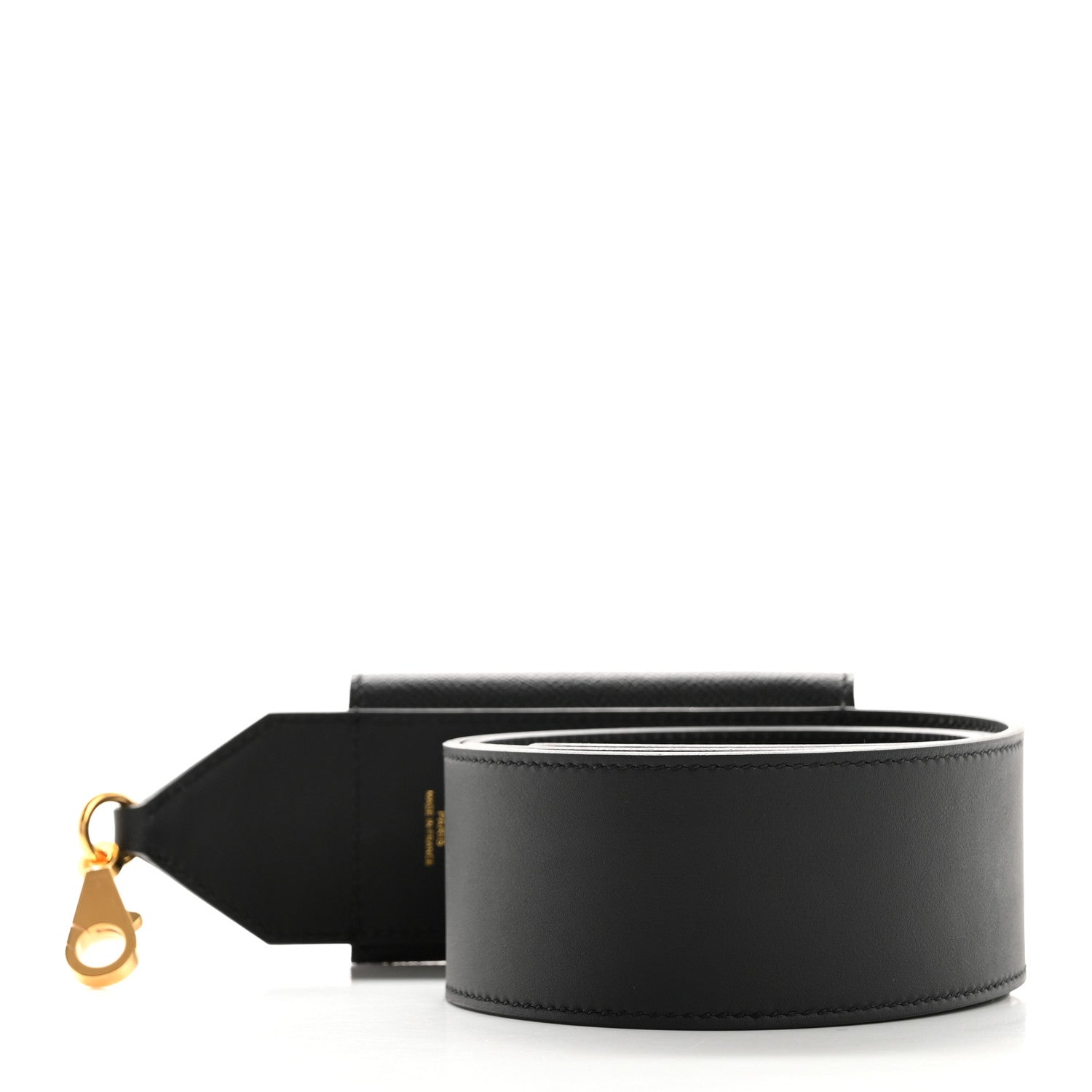 Hermes Swift Epsom Pocket Kelly Shoulder Strap Black 2 of 5