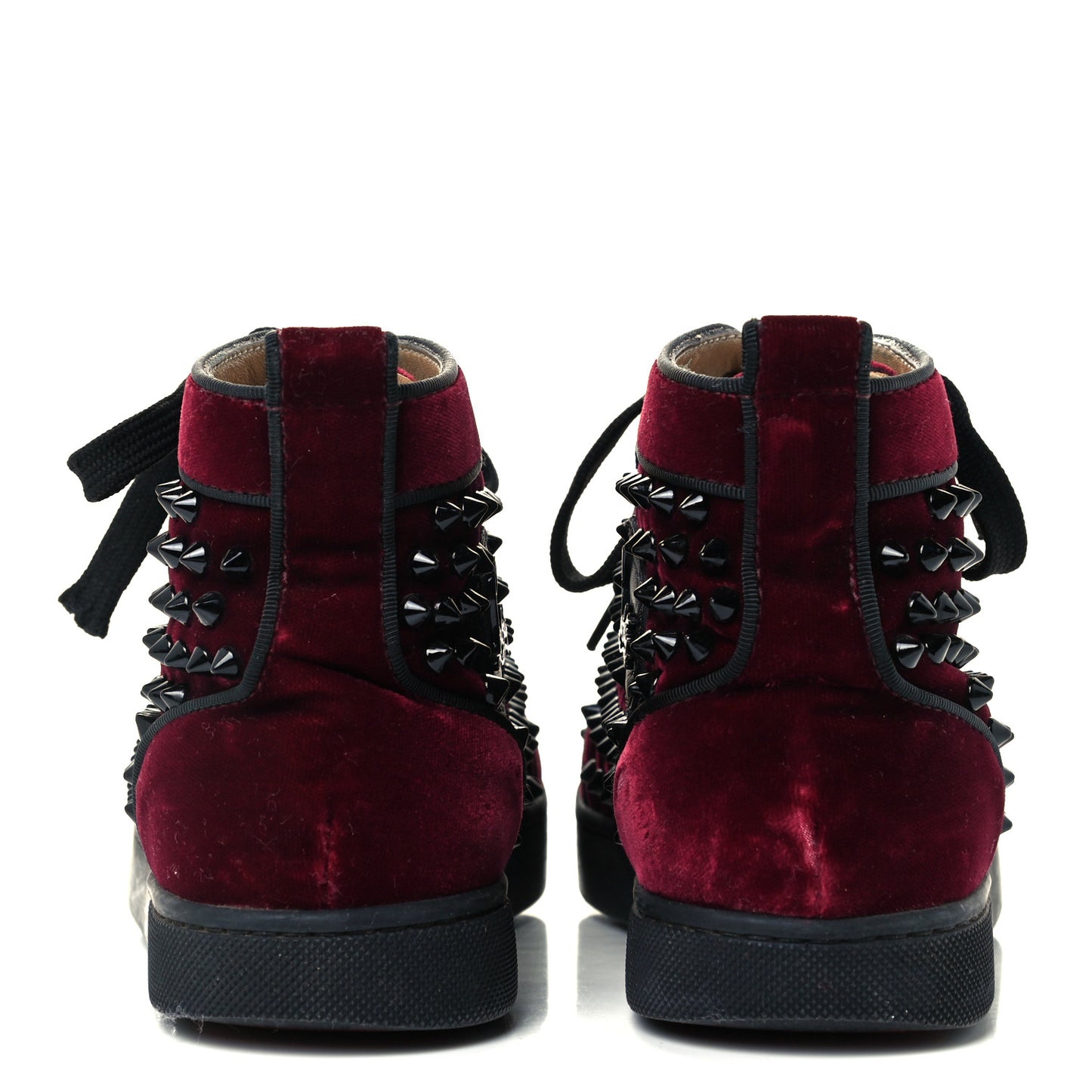 Velvet Spikes Sneakers 35.5 Dark Red