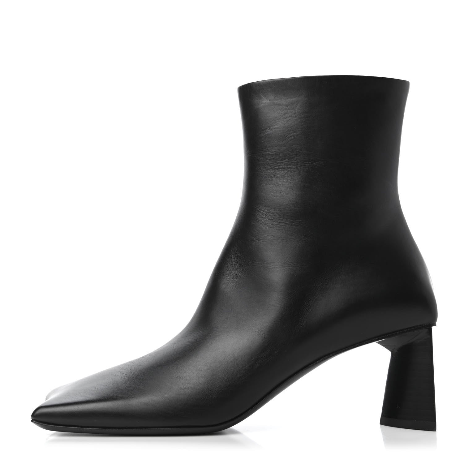 Balenciaga Smooth Calfskin Moon Square Toe 60mm Ankle Booties 38 Black 1 of 9