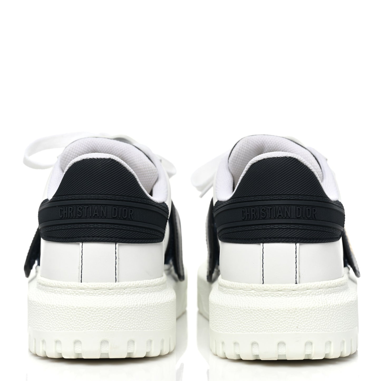 Calfskin Bi-Color Dior-ID Platform Sneakers 37 White Deep Blue