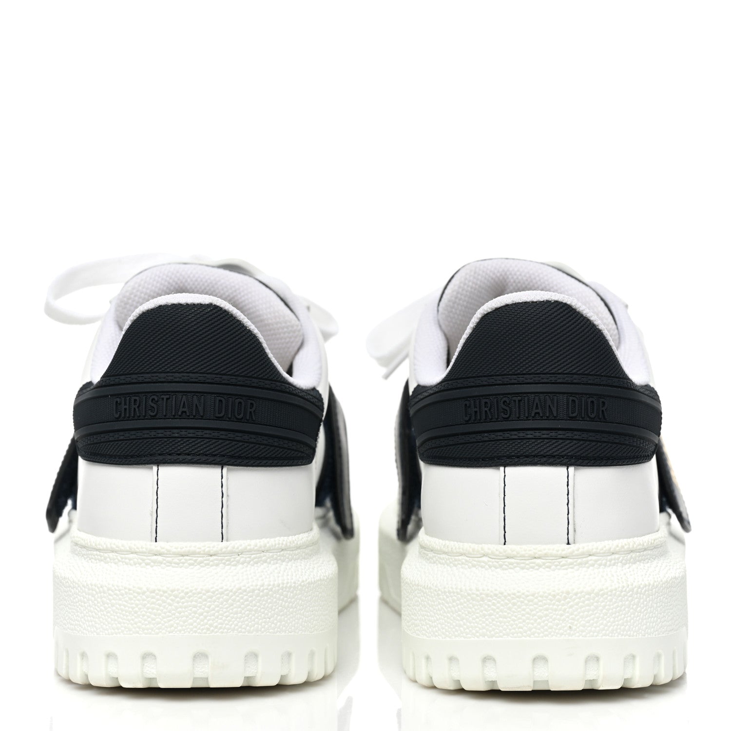 Christian Dior Calfskin Bi-Color Dior-ID Platform Sneakers 37 White Deep Blue 4 of 10