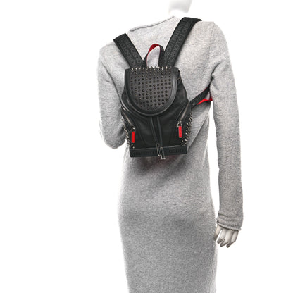 Christian Louboutin Calfskin Spiked Small Explorafunk Backpack Black Black 2 of 10