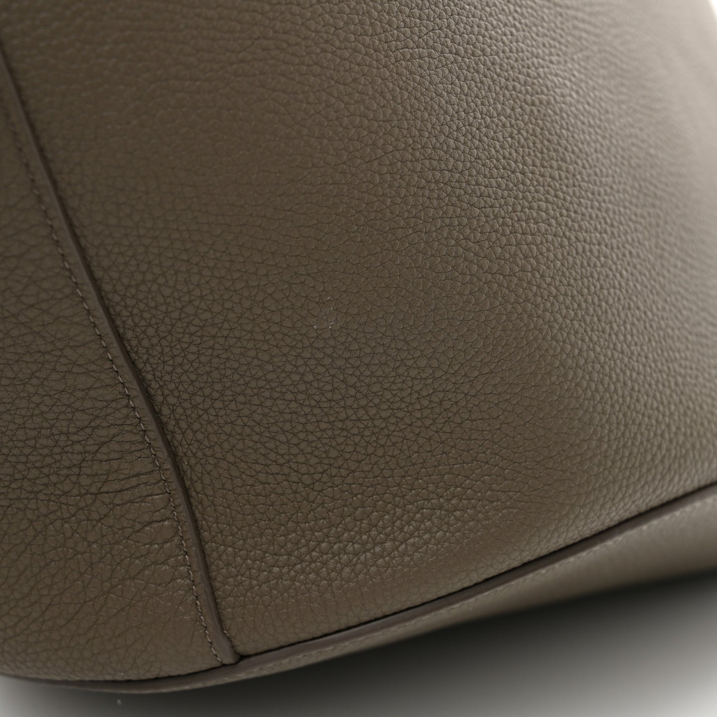 Pebbled Sport Calfskin Medium Lotus Tote Elephant
