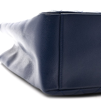 Chanel Caviar Quilted Grand Shopping Tote GST Dark Navy Blue 9 of 10