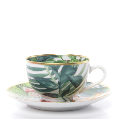 Hermes Porcelain Passifolia Tea Cup And Saucer Set Of 2 3 of 10
