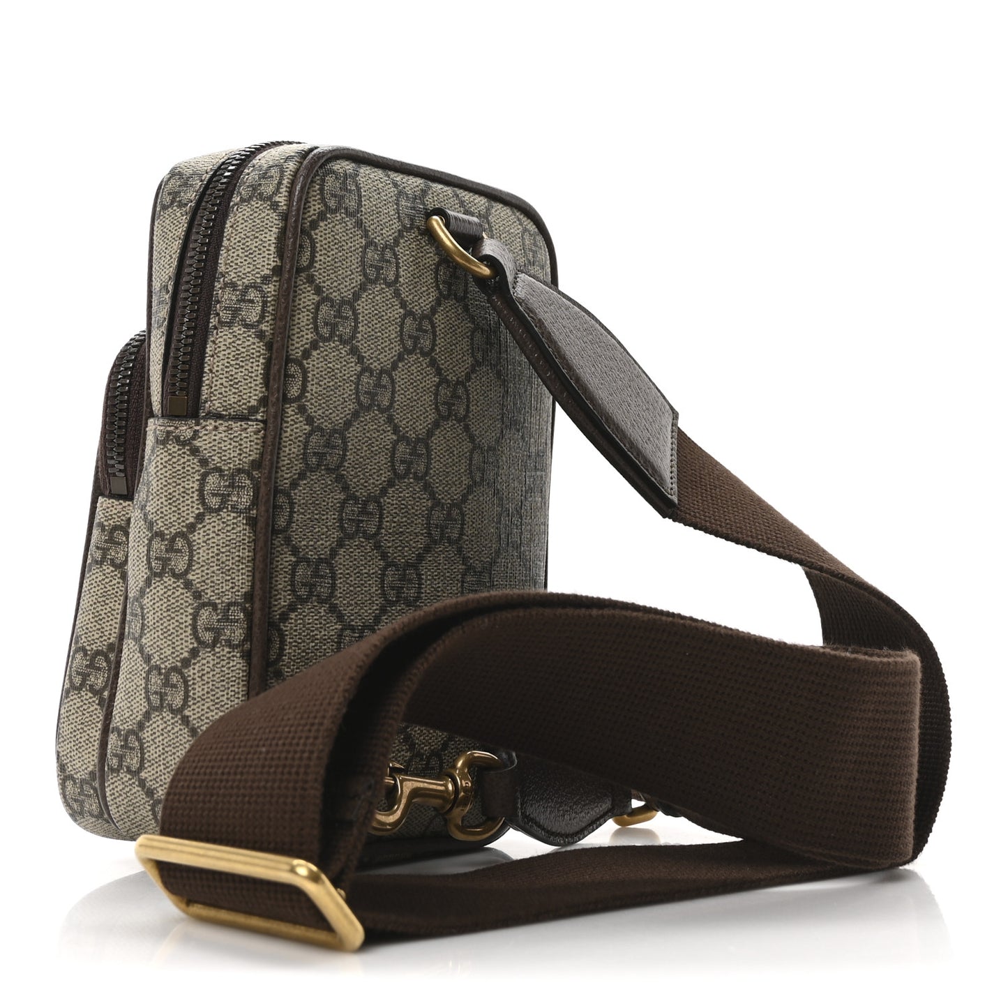 GG Supreme Monogram Web Mini Ophidia Messenger Brown