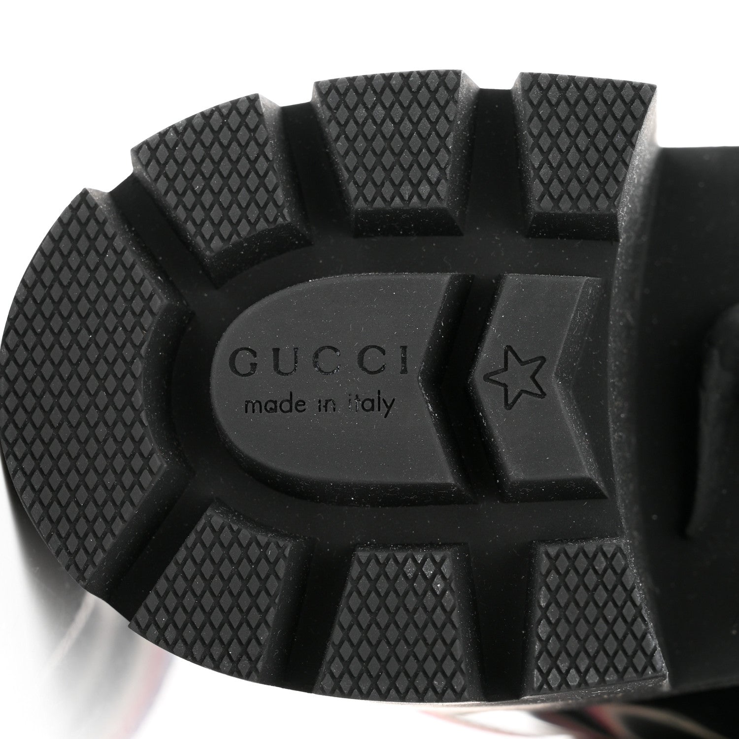 Gucci Calfskin Womens Sylvie Web Lace Up Combat Boots 41 Black 8 of 9
