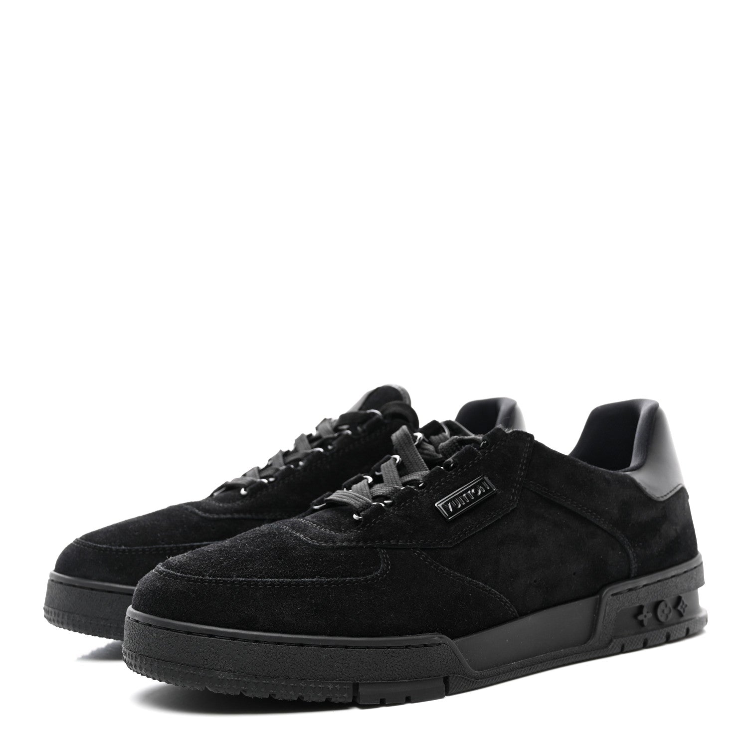 Louis Vuitton Suede Mens LV Trainer Sneakers 9 Black 3 of 9